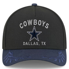 Dallas Cowboys New Era 2025 NFL Draft 9FORTY A-Frame M-Crown Adjustable Hat Black/Navy - NFL