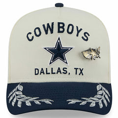 Dallas Cowboys New Era 2025 NFL Draft A-Frame 59FIFTY Fitted Hat Cream/Navy - NFL