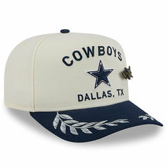 Dallas Cowboys New Era 2025 NFL Draft A-Frame 59FIFTY Fitted Hat Cream/Navy - NFL