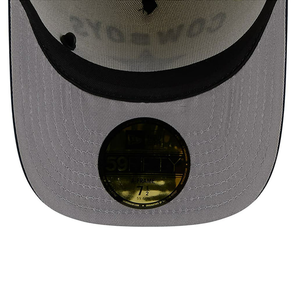 Dallas Cowboys New Era 2025 NFL Draft A-Frame 59FIFTY Fitted Hat Cream/Navy - NFL