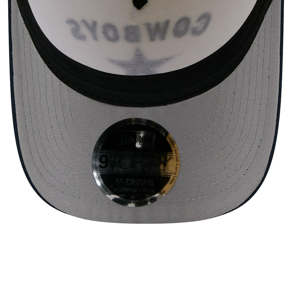 Dallas Cowboys New Era 2025 NFL Draft 9FORTY A-Frame M-Crown Adjustable Hat Cream/Navy - NFL
