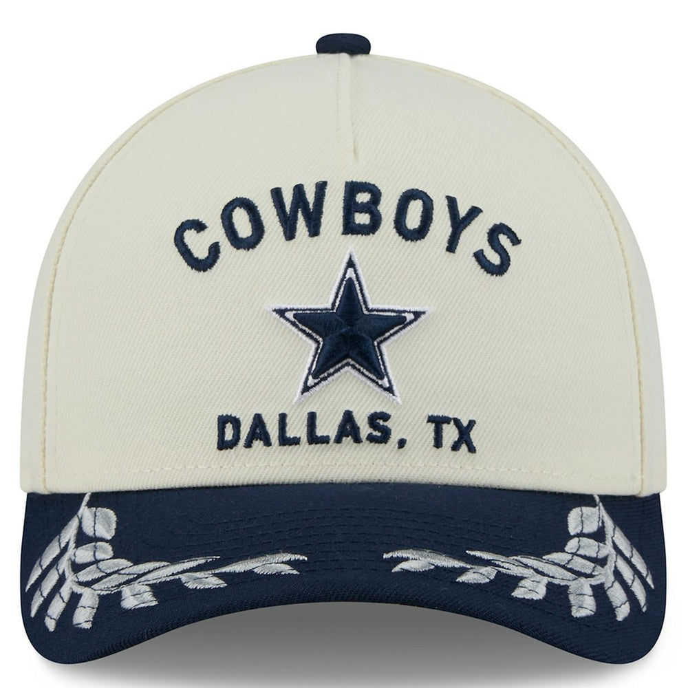 Dallas Cowboys New Era 2025 NFL Draft 39THIRTY Flex Hat Cream/Navy - NFL