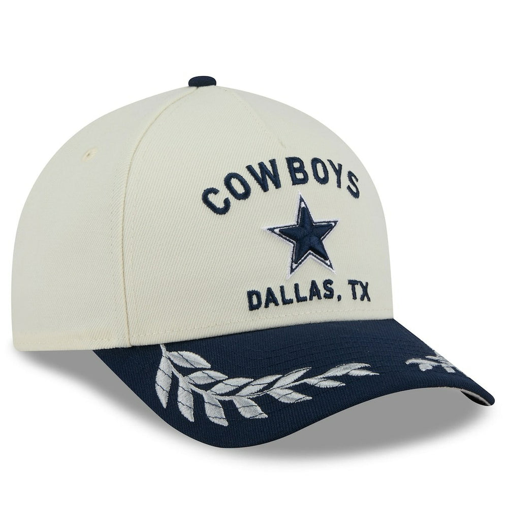 Dallas Cowboys New Era 2025 NFL Draft 39THIRTY Flex Hat Cream/Navy - NFL