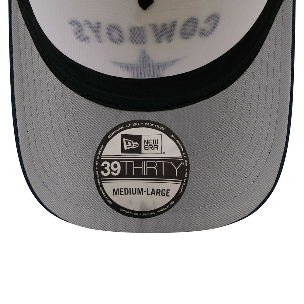 Dallas Cowboys New Era 2025 NFL Draft 39THIRTY Flex Hat Cream/Navy - NFL