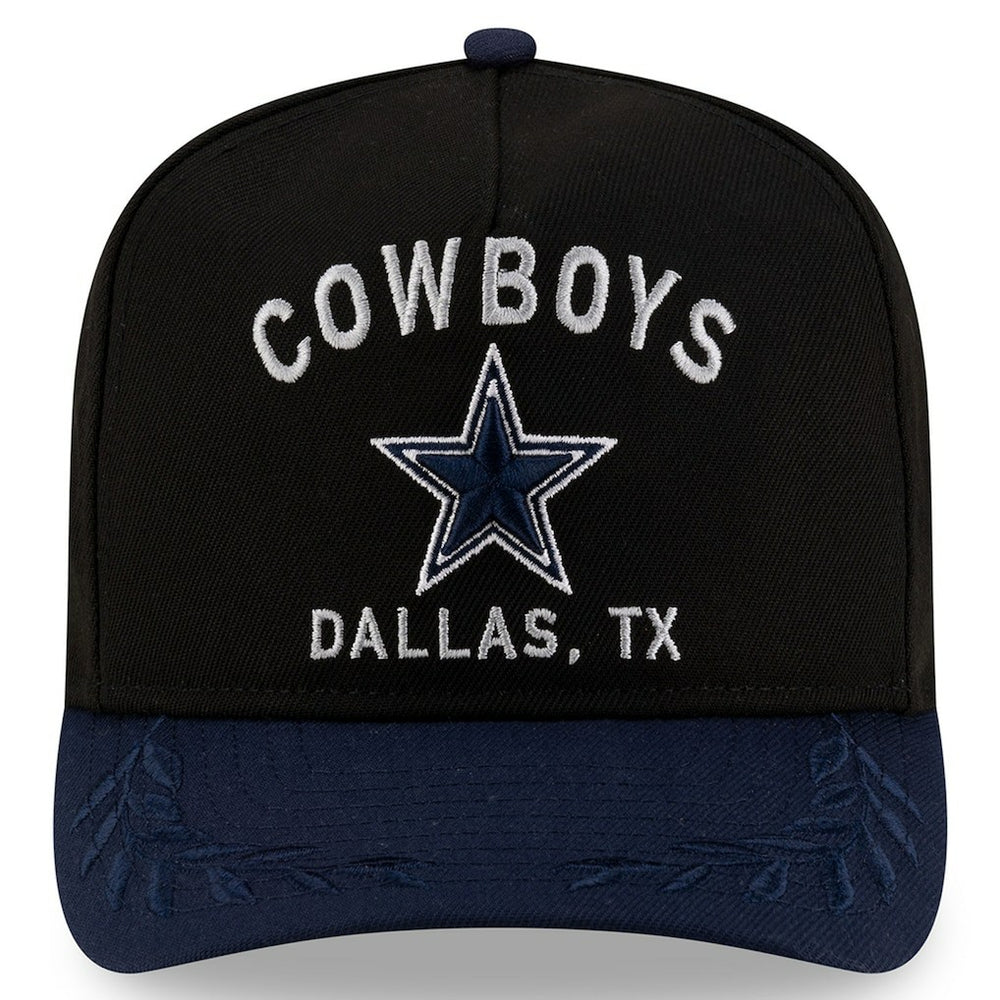 Dallas Cowboys New Era Youth 2025 NFL Draft A-Frame 9FIFTY Snapback Hat Black/Navy - NFL