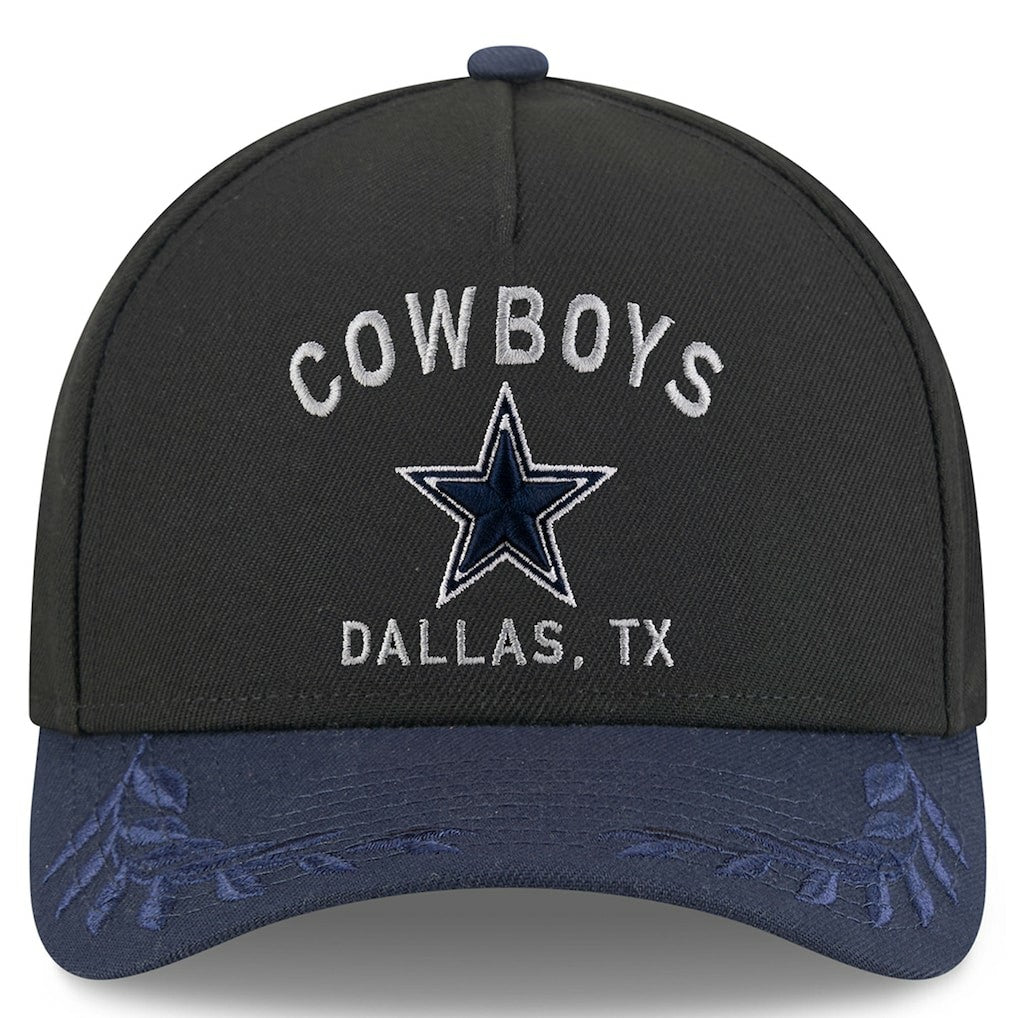 Dallas Cowboys New Era Youth 2025 NFL Draft 9FORTY A-Frame M-Crown Adjustable Hat Black/Navy - NFL