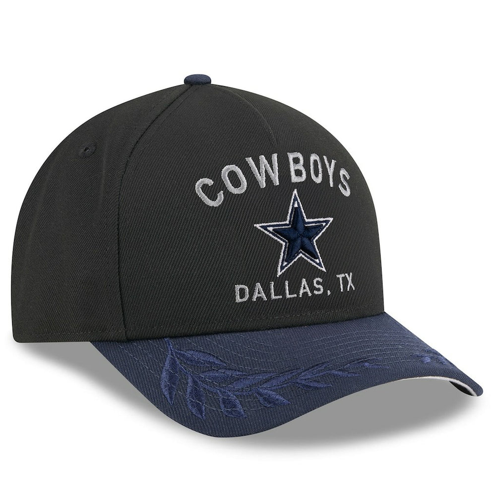 Dallas Cowboys New Era Youth 2025 NFL Draft 9FORTY A-Frame M-Crown Adjustable Hat Black/Navy - NFL