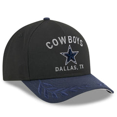 Dallas Cowboys New Era Youth 2025 NFL Draft 9FORTY A-Frame M-Crown Adjustable Hat Black/Navy - NFL