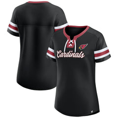 Arizona Cardinals Women's Original State Lace-Up T-Shirt Black - Fanatics