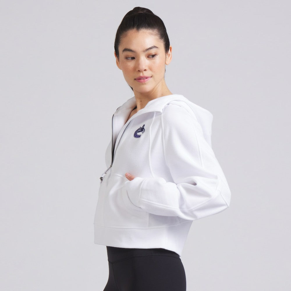 Vancouver Canucks - lululemon Women's Scuba Oversized Half-Zip Hoodie White