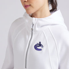 Vancouver Canucks - lululemon Women's Scuba Oversized Half-Zip Hoodie White