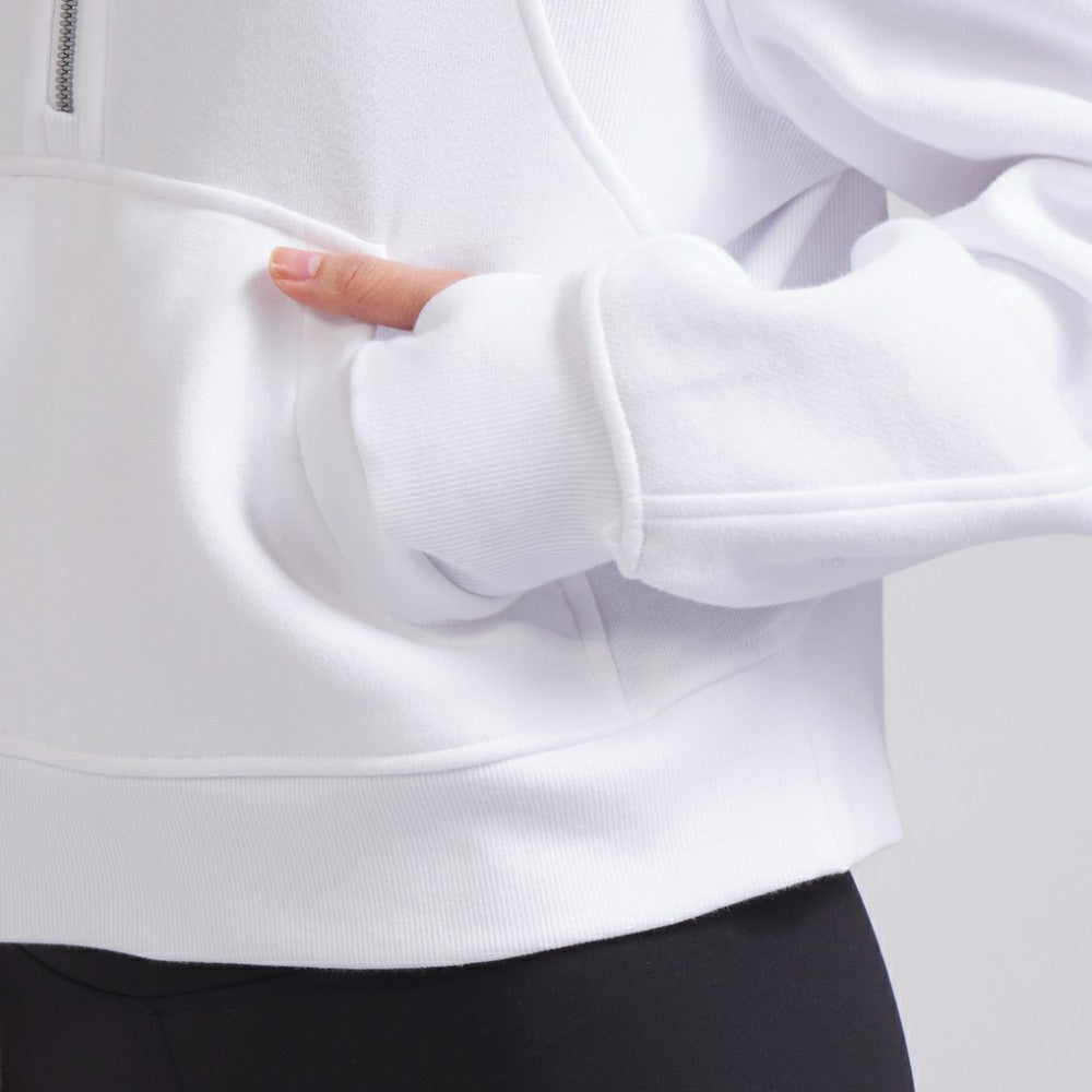 Vancouver Canucks - lululemon Women's Scuba Oversized Half-Zip Hoodie White