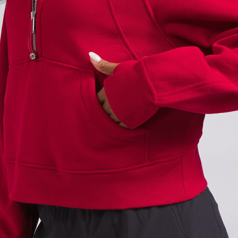 Montreal Canadiens - lululemon Women's Scuba Oversized Half-Zip Hoodie True Red