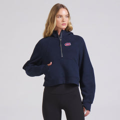 Montreal Canadiens - lululemon Women's Scuba Oversized Half-Zip Hoodie True Navy