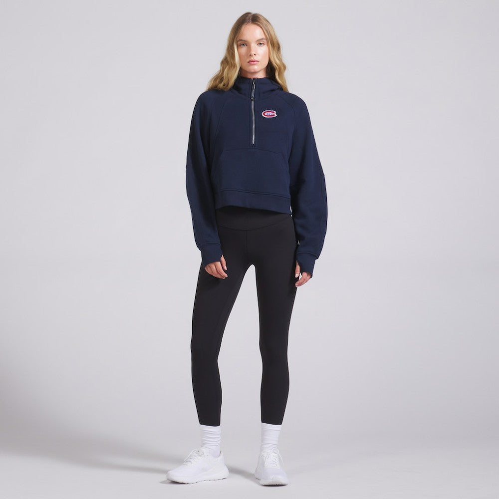 Montreal Canadiens - lululemon Women's Scuba Oversized Half-Zip Hoodie True Navy