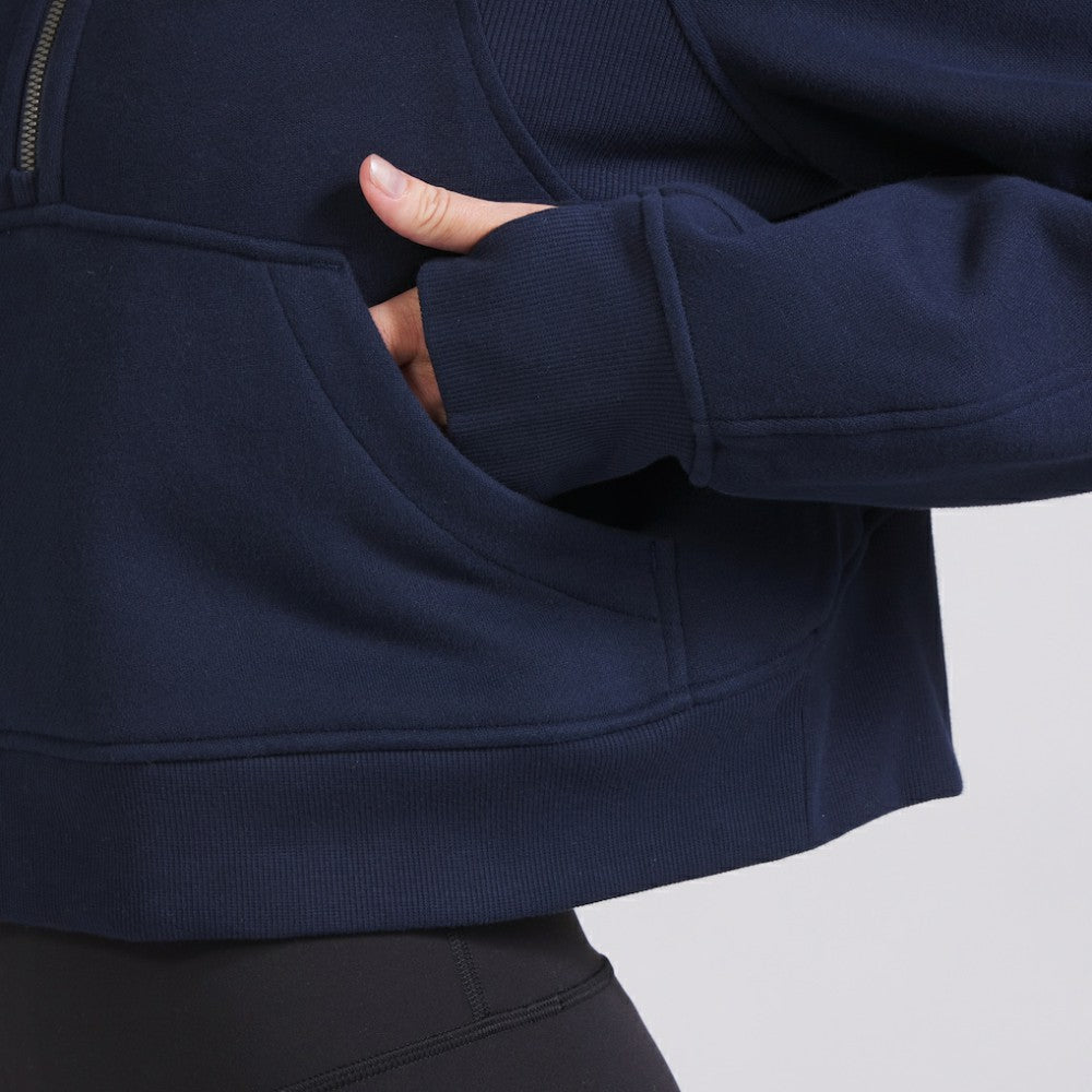 Montreal Canadiens - lululemon Women's Scuba Oversized Half-Zip Hoodie True Navy