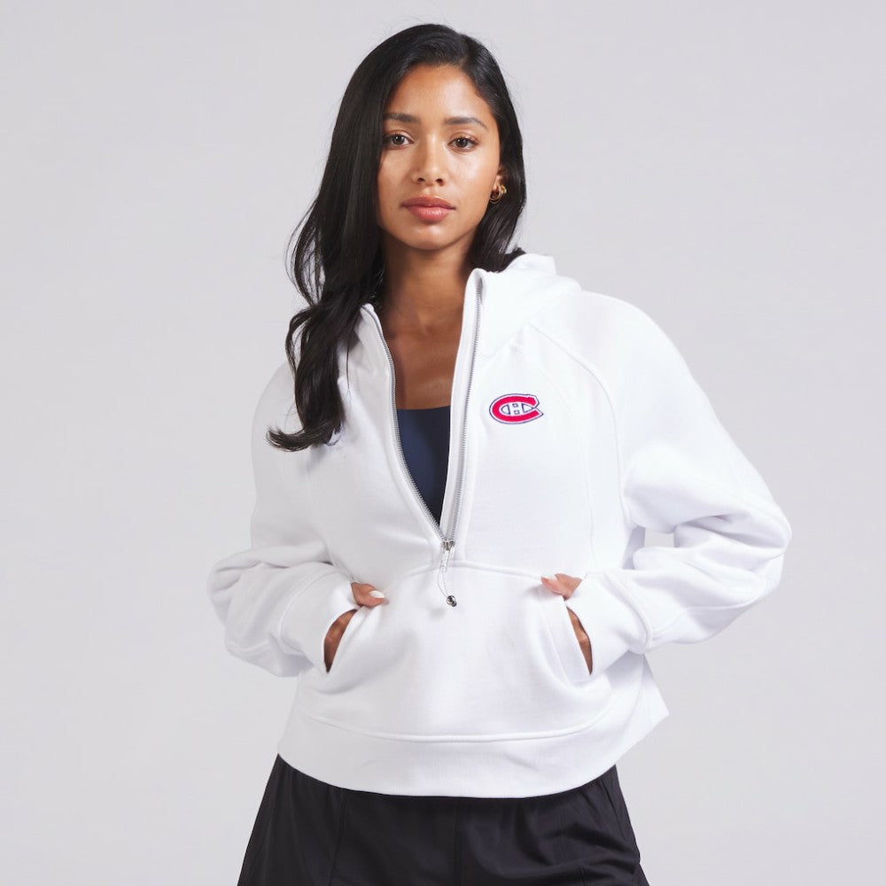Montreal Canadiens - lululemon Women's Scuba Oversized Half-Zip Hoodie White