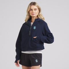 Seattle Kraken lululemon Women's Scuba Oversized Half-Zip Hoodie True Navy