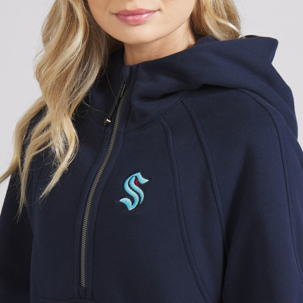 Seattle Kraken lululemon Women's Scuba Oversized Half-Zip Hoodie True Navy