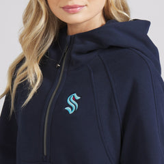 Seattle Kraken lululemon Women's Scuba Oversized Half-Zip Hoodie True Navy