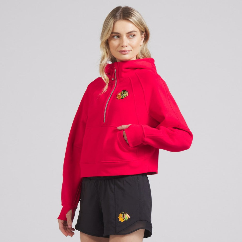 Chicago Blackhawks lululemon Women's Scuba Oversized Half-Zip Hoodie True Red