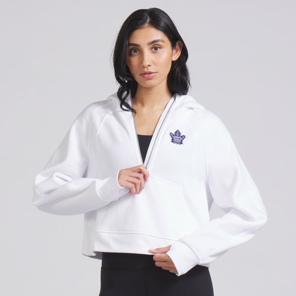 Toronto Maple Leafs - lululemon Women's Scuba Oversized Half-Zip Hoodie White