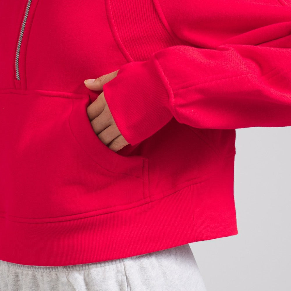 Detroit Red Wings - lululemon Women's Scuba Oversized Half-Zip Hoodie True Red