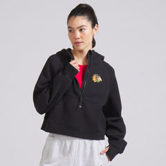 Chicago Blackhawks lululemon Women's Scuba Oversized Half-Zip Hoodie Black