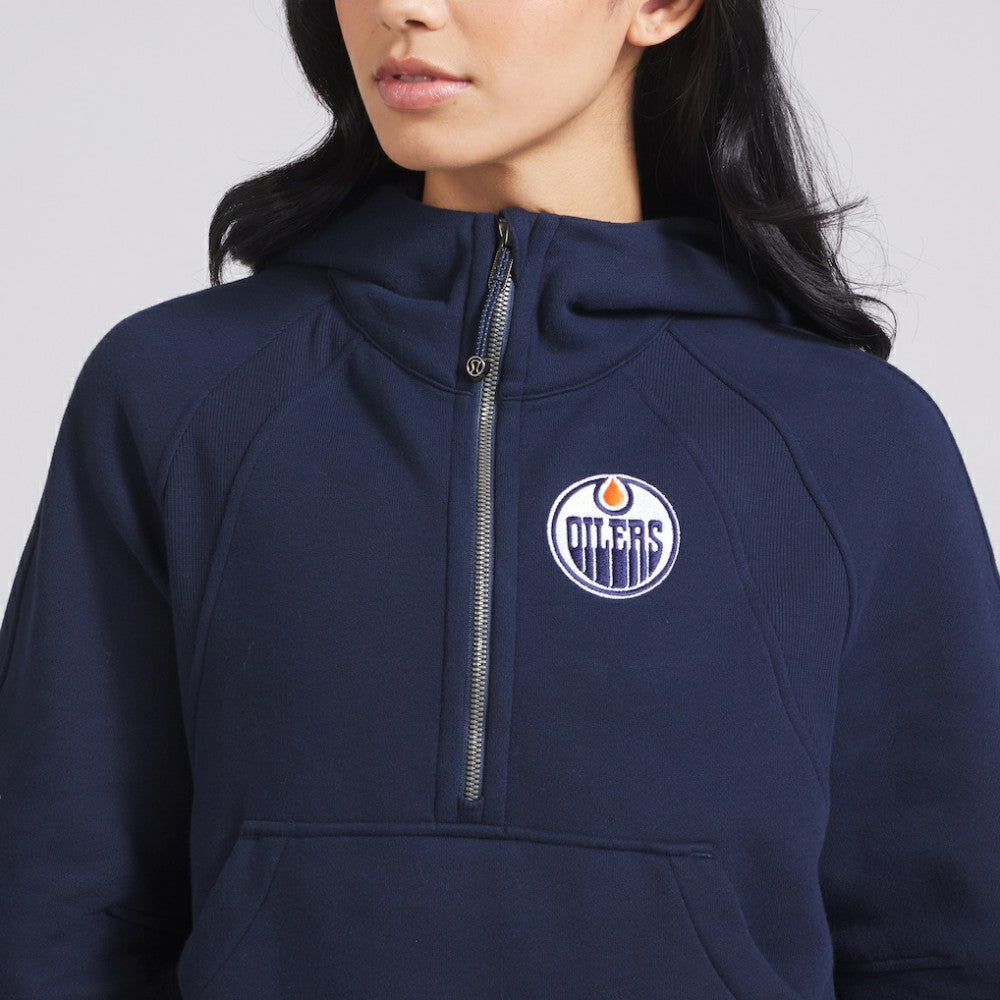 Edmonton Oilers - lululemon Women's Scuba Oversized Half-Zip Hoodie True Navy