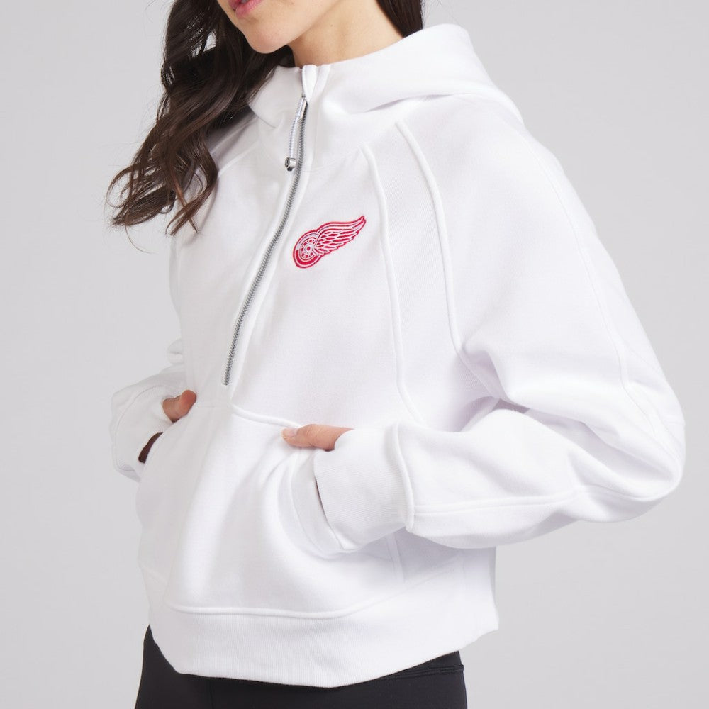 Detroit Red Wings - lululemon Women's Scuba Oversized Half-Zip Hoodie White