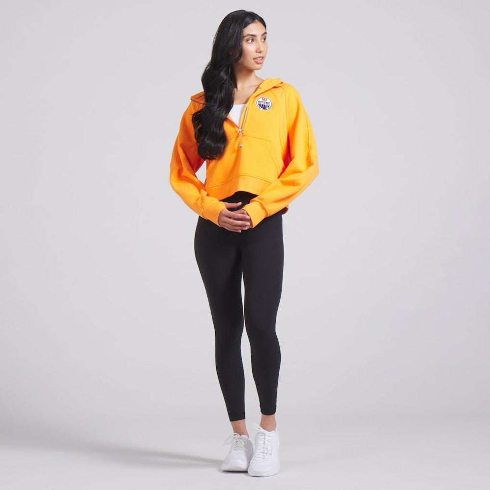 Edmonton Oilers - lululemon Women's Scuba Oversized Half-Zip Hoodie Tiger