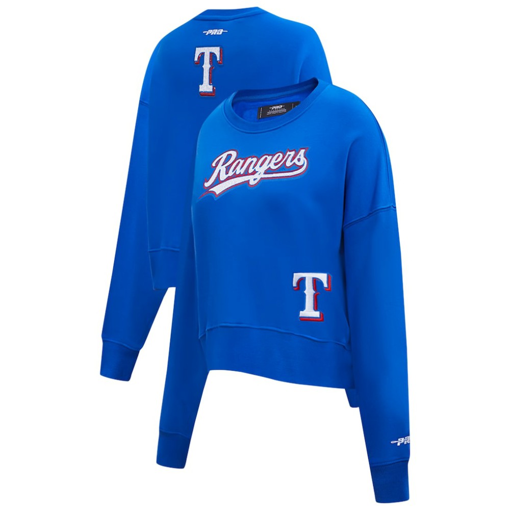 Texas Rangers Pro Standard Women's Game Day Classics Crewneck Pullover Sweatshirt Sale
