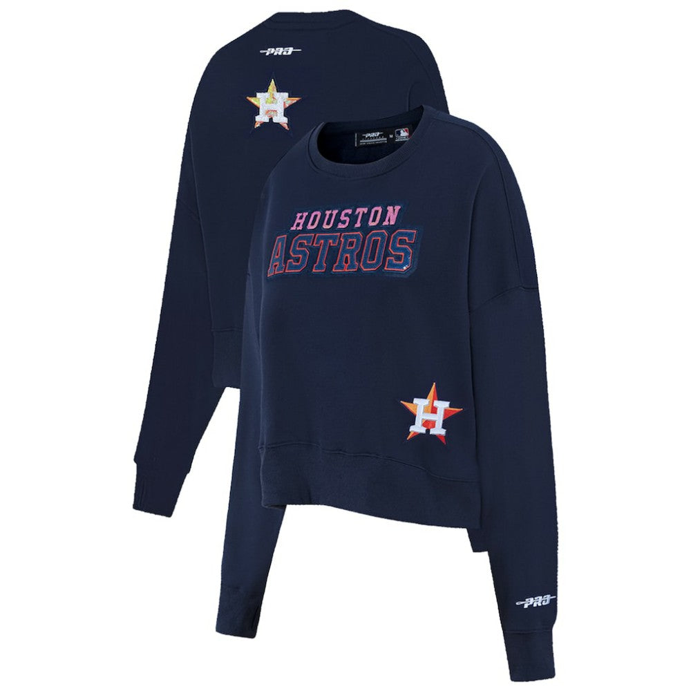 Houston Astros Pro Standard Women's Game Day Classics Crewneck Pullover Sweatshirt Online