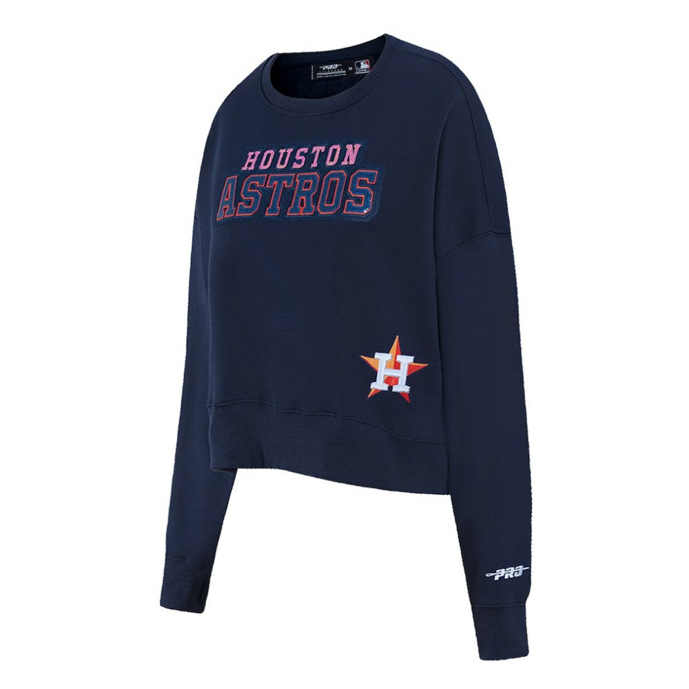 Houston Astros Pro Standard Women's Game Day Classics Crewneck Pullover Sweatshirt Online