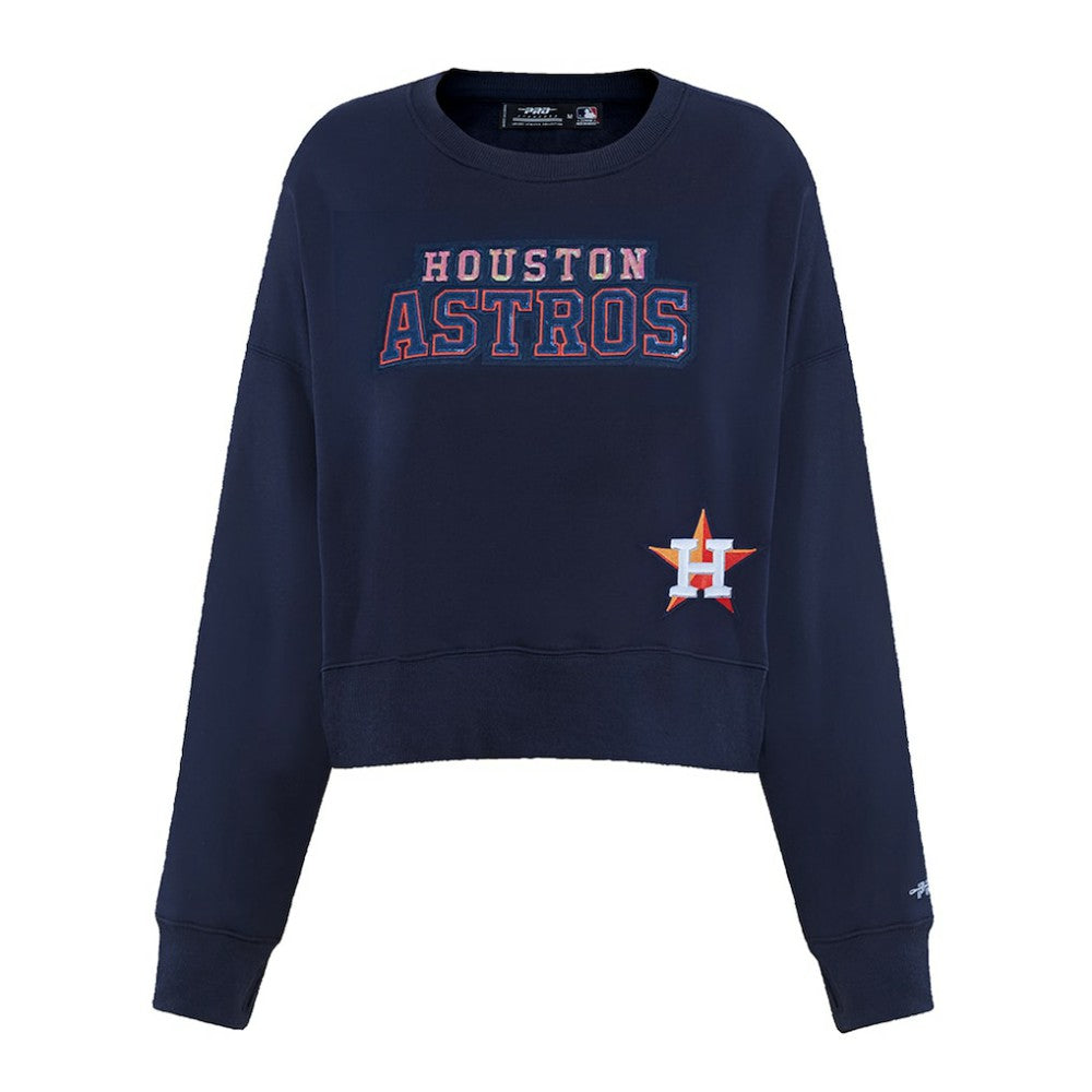 Houston Astros Pro Standard Women's Game Day Classics Crewneck Pullover Sweatshirt Online