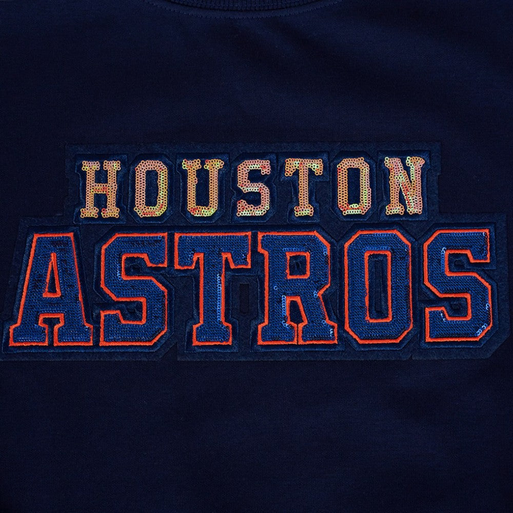 Houston Astros Pro Standard Women's Game Day Classics Crewneck Pullover Sweatshirt Online