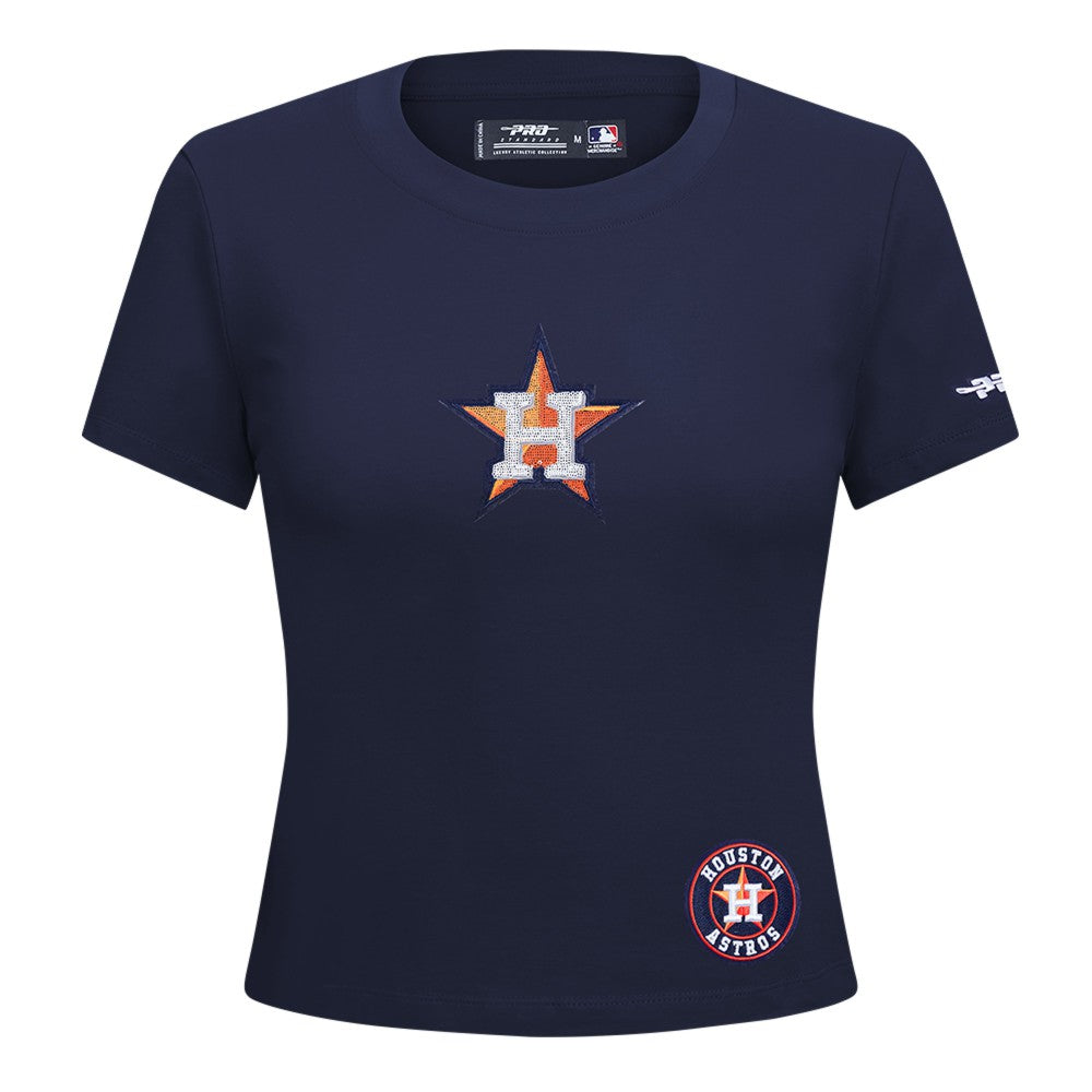 Houston Astros Pro Standard Women's Game Day Classics Baby Doll Cropped T-Shirt Clearance