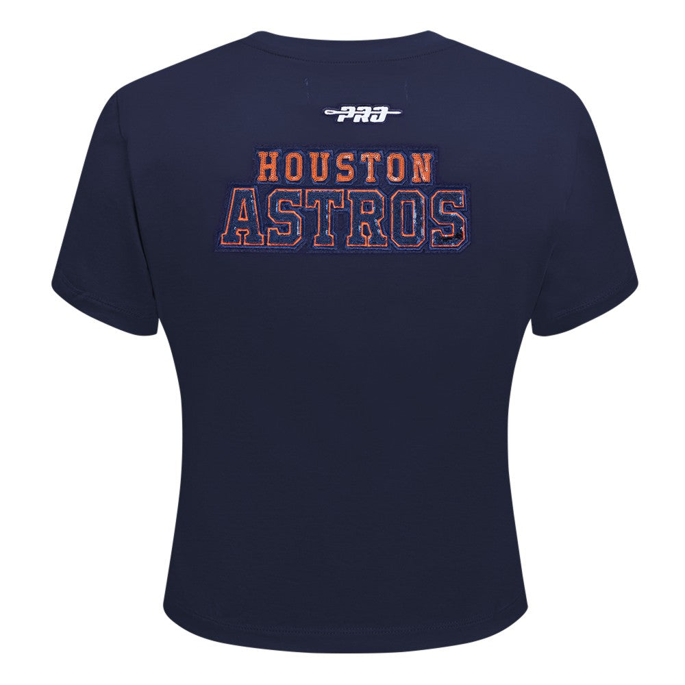 Houston Astros Pro Standard Women's Game Day Classics Baby Doll Cropped T-Shirt Clearance