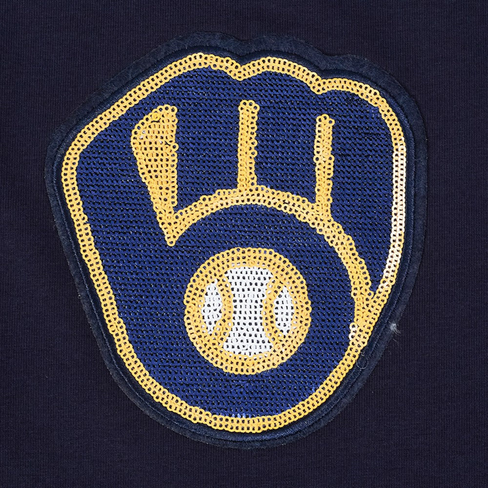 Milwaukee Brewers Pro Standard Women's Game Day Classics Baby Doll Cropped T-Shirt Online