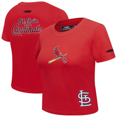 St. Louis Cardinals Pro Standard Women's Game Day Classics Baby Doll Cropped T-Shirt Clearance