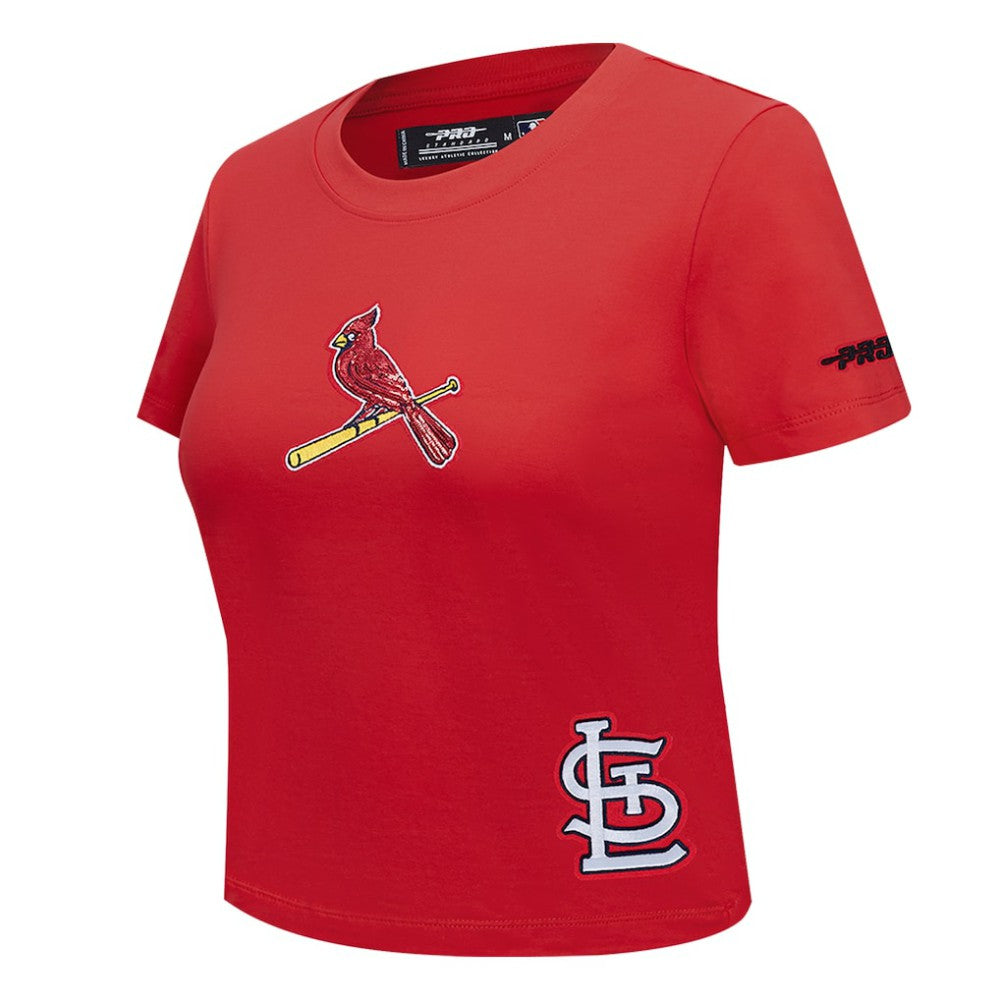 St. Louis Cardinals Pro Standard Women's Game Day Classics Baby Doll Cropped T-Shirt Clearance