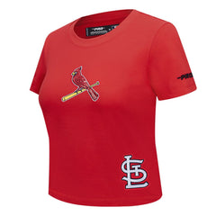 St. Louis Cardinals Pro Standard Women's Game Day Classics Baby Doll Cropped T-Shirt Clearance