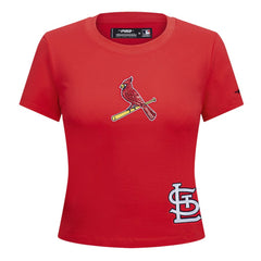 St. Louis Cardinals Pro Standard Women's Game Day Classics Baby Doll Cropped T-Shirt Clearance