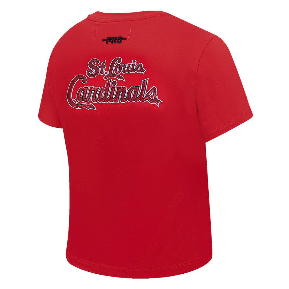 St. Louis Cardinals Pro Standard Women's Game Day Classics Baby Doll Cropped T-Shirt Clearance