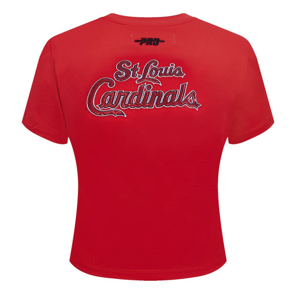 St. Louis Cardinals Pro Standard Women's Game Day Classics Baby Doll Cropped T-Shirt Clearance