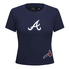 Atlanta Braves Pro Standard Women's Game Day Classics Baby Doll Cropped T-Shirt Sale