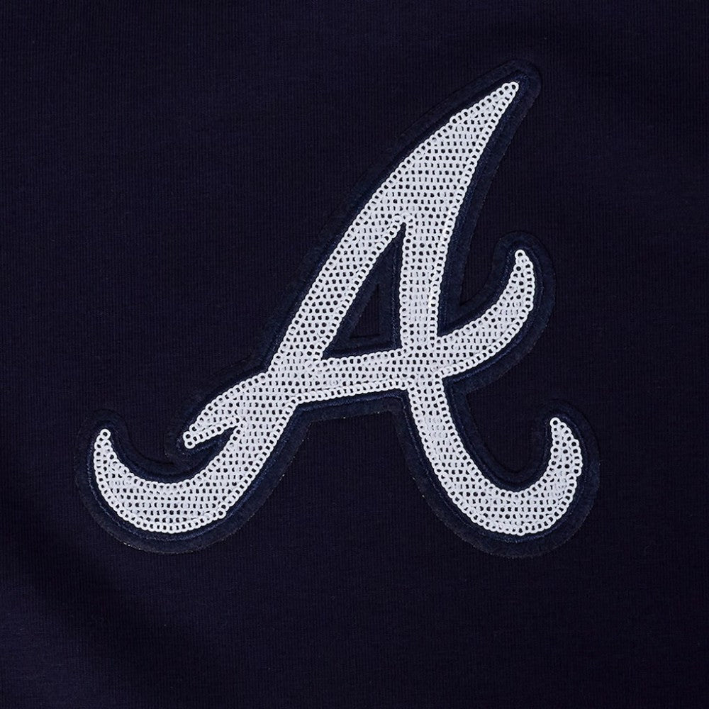 Atlanta Braves Pro Standard Women's Game Day Classics Baby Doll Cropped T-Shirt Sale