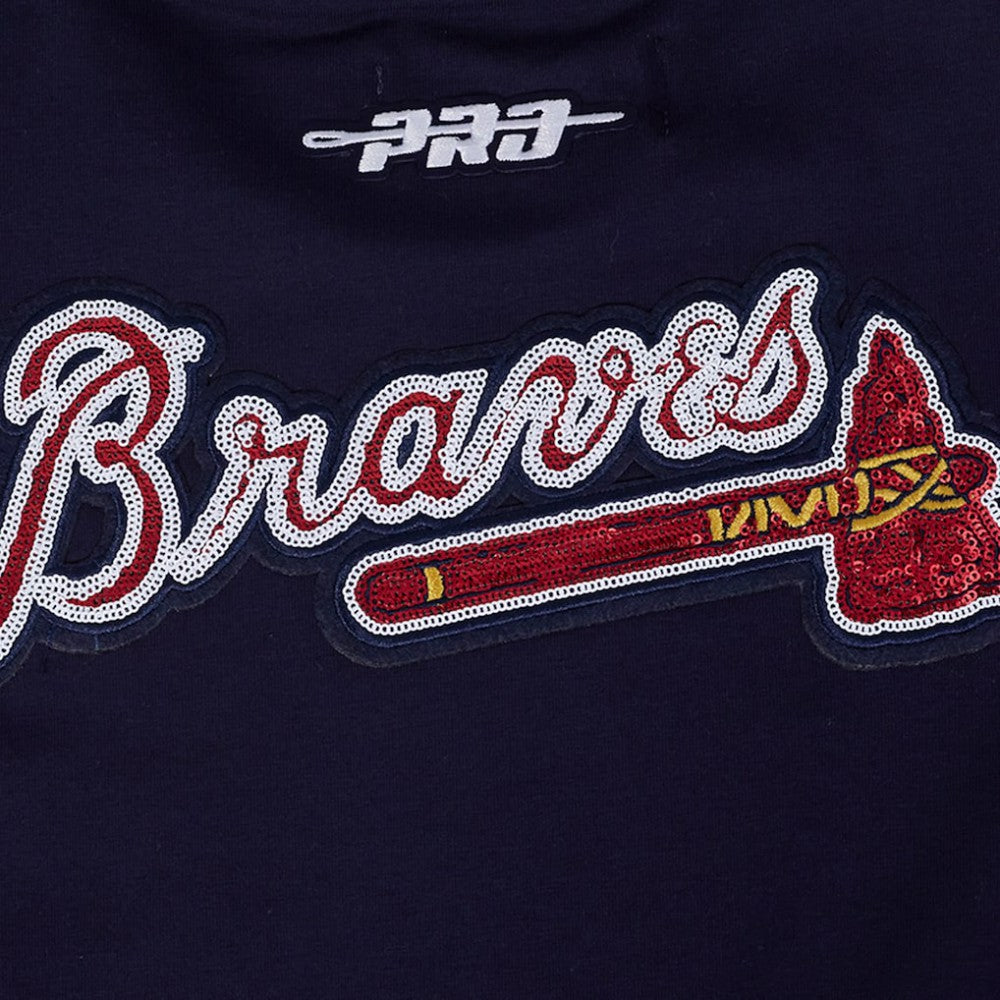 Atlanta Braves Pro Standard Women's Game Day Classics Baby Doll Cropped T-Shirt Sale