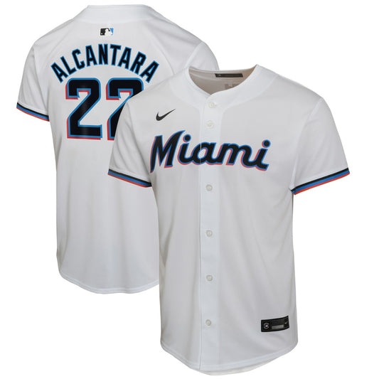 Sandy Alcantara Miami Marlins Nike Youth Home Game Player Jersey - White | MLB Jerseys