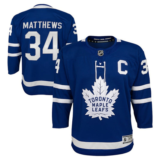 Auston Matthews Toronto Maple Leafs Youth Home Premier Player Jersey - Blue | NHL Jerseys